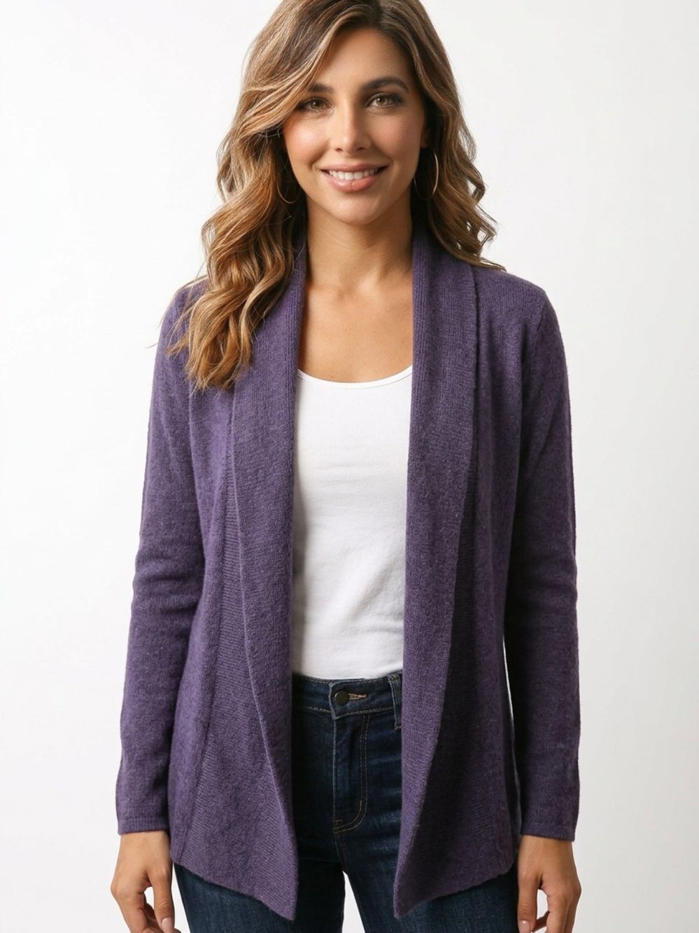 FENN WRIGHT MANSON | Merino Wool Cardigan Purple M